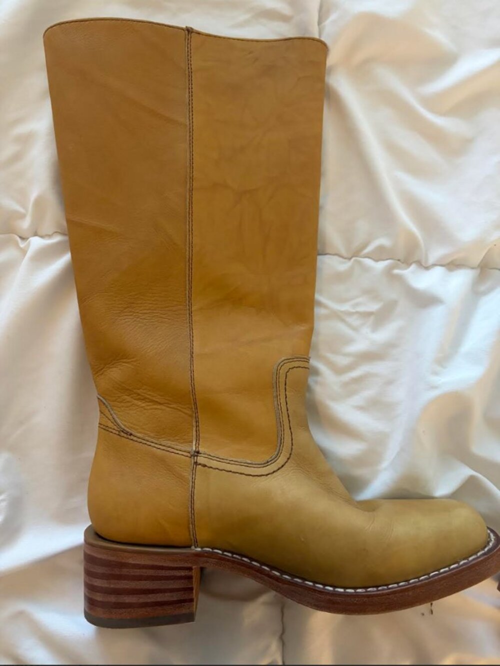 Frye Campus 14L Boots – Banana – Size 7 Wide Calf - Picture 2 of 6